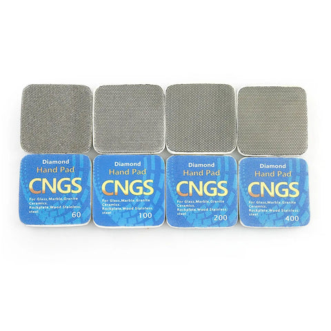 Diamond Hand Polishing Pads Set 60 100 200 400 Grit For Tile Stone Marble Glass Soft Grinding Pads