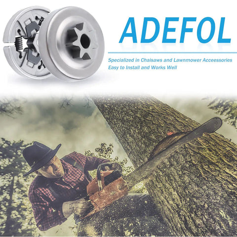 Sprocket Clutch Drum Kit Built Tough With Three Eighths Inch 7T Needle Bearing For MS290 MS390 MS310 Chainsaw in use with tree