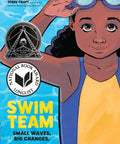 Cover of 'Swim Team A Graphic Novel For Kids That Highlights Friendship And Competition' showing Bree with goggles.