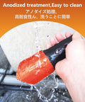 Backpacking Trowel With Grip Handle Cover Aluminum Camping Shovel With Storage Pouch Long Handle Potty Multitool Orange in use