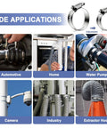 Hose clamps, stainless steel adjustable worm-gear with 50ft strap; for automotive, plumbing, water pump, garden, duct.