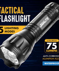 Go-To Five Lighting Modes Tactical LED Flashlight With Laser Pointer, UV Blacklight, Green Light, 75 lumens, aluminum alloy