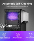 Water Dispenser For 5 Gallon Bottle With Nugget Ice Maker Hot And Cold Water UV Self Cleaning LED Touch Display