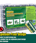 Dope 925Pcs Electrolytic Capacitors Kit With 36 Values In A Clear Plastic Case, Aluminum Caps, Explosion-Proof Design Visible