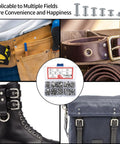 Hella Durable 160 Piece Chicago Screw And Binding Post Set Crafted For Heavy Duty Leather Projects And Photo Book Binding Featuring M4 M5 Size Compatibility With Anti Rust Nickel Finish displayed in various leather projects.