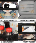 Insulated Picnic Backpack For Women And Men Large 12x8.7x10in Lunch Tote featuring multiple pockets for storage.