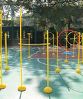 Outdoor setup of Drone Racing Obstacle Course Kit For Indoor And Outdoor Practice With Multiple Difficulty Levels Easy Setup Portable Training Course For Beginners And Pro Flyers Build Your Own Custom Racing Experience
