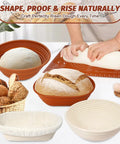 All In One Sourdough Starter Kit With Enamel Cast Iron Pot For Pro Style Bread Baking Complete Supplies shown with proofing baskets.