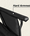 Close-up of hard armrest on Two Pack High Back Portable Rocking Chairs With Hard Armrests For Outdoor Hangouts