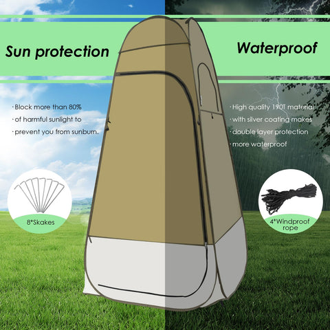Easy Pop Up Camping Shower Tent With Privacy Changing Room For Outdoor Bathroom Army Green Portable Toilet With Rain Cover Mesh