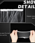 Close-up of 500 Pcs Disposable Mesh Sink Strainer Bags Elastic Kitchen Filter Mesh Trash Bags Anti Clog Fits Most Strainer Sizes