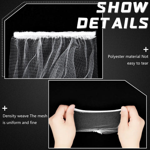 Close-up of 500 Pcs Disposable Mesh Sink Strainer Bags Elastic Kitchen Filter Mesh Trash Bags Anti Clog Fits Most Strainer Sizes