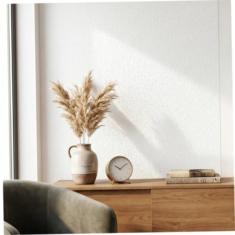 Solid White Peel And Stick Wallpaper With Linen Texture Waterproof Self Adhesive Contact Paper For Kitchens Bedrooms Darn Easy To Apply Snazzy Moisture Resistant Wall Covering 19 69 By 16 4 Feet displayed in a modern living space.