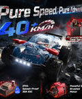 Zombie Themed All Terrain RC Monster Truck 40KPH 4WD Electric Off Road Car showcasing speed with 2.4GHz remote features