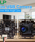 Low Light USB Camera With Built In Microphone, 2MP 1080P HD Web Cam, Sony IMX322 Sensor, 0.01 Lux, front view of webcam board