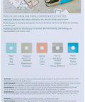 Back packaging of Crop-A-Dile Power Punch For One Quarter Inch Holes Scrapbooking Tool with usage instructions and material list