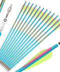 Crossbow Bolts Aluminum Arrows 20 Or 22 Inch Shafts With Four Inch TPU Vanes For Hunting And Target Practice Color Options Yellow And Pink
