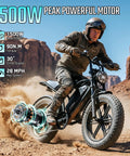 Premium Rugged Fat Tire Electric Bike For Adults Featuring Built To Last 48V 25Ah Removable Battery Gutsy 1500W Peak Motor in action
