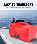 Three Gallon Portable Boat Gas Tank 12L Marine Gas Tank With Marine Fuel Line Connector Hose For Outboard Motors EPA Compliant Replacement 6YL 24201 24 00 on boat deck