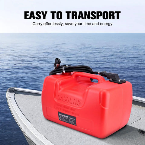 Three Gallon Portable Boat Gas Tank 12L Marine Gas Tank With Marine Fuel Line Connector Hose For Outboard Motors EPA Compliant Replacement 6YL 24201 24 00 on boat deck