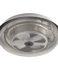 Low Profile Ceiling Heater With Enclosed Element For Bathroom, Kitchen And Home, 1250W 120V, Satin Aluminum Grille, fan view