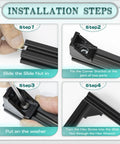 Installation steps for 2020 Series Aluminum Extrusion Profile Connector Kit, including slide nut, corner bracket, and hex screw use.