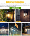 Image showing various outdoor lights illustrating applications of Two Pack Waterproof Photocell Sensors For Outdoor Lights, 120V AC 50 60Hz.