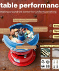 Three Point Five Liter Vibratory Rock Tumbler For Jewelry Polishing Electric Shaker Bowl with polished items inside