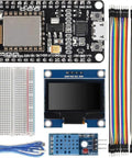 Electronics Starter Kit With WiFi Development Board And DHT11 Temperature Humidity Sensor, 1.3 Inch OLED Display 128x64, USB Cable