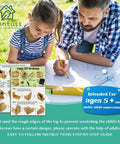 Child and adult working on Fun DIY Birdhouse Kit With Paint Set For Kids And Adults, A Real Hands On Wood Craft Project To Build A Bird Home.