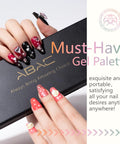Hands showcasing designs using 24 Color Solid Gel Nail Polish Kit With Detachable Pro Brush For Ombre Nails No Spill Hema Free Formula