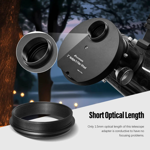 Handy Male To Male M48 Thread Telescope Adapter That Converts Your Female Threads To Male And Gives You An Extra Couple Millimeters Of Depth In Your Astro Setup With Solid Anodized Aluminum Build next to a telescope mount