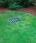 Heavy Duty Drain Catch Basin With Debris Basket And Fiberglass Grate for yard lawn patio gutter downspout outdoor drainage box