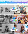 Collage showing Ultra Cool Kids Flying Drone Toy for stress relief at work, autism activities, and study time.