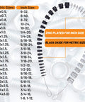 Nut And Bolt Thread Checker Tool For Fast, Accurate Standard And Metric Threads, SAE Male Female Gauge Set in image
