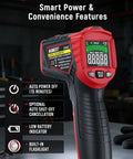 Non Contact Laser Tachometer RPM Meter For Engines And Motors, Handheld Tachometer With Large LCD Display, red and black body
