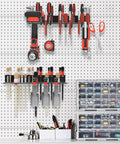 Wall Mounted Hand Tool Organizer Rack for screwdrivers pliers and small tools heavy duty metal construction, garage setup