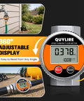Waterproof Three Quarters Inch Inline Fuel Flow Meter With NPT Thread Digital Gauge Reads 1 To 13 GPM for water diesel gasoline oil, IP68