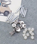 24 Sets Cam Lock Furniture Fasteners For Quick Cabinet Assembly Iron And Plastic Connectors With Bolts Nuts Dowels