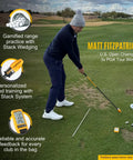 Golfer using Radar Golf Launch Monitor And Swing Analyzer, App Based Training System For Real Time Swing Speed And Ball Speed
