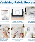 Step-by-step usage of Water Soluble Embroidery Paper 8.5 By 11 Printable Transfer Sheets 12 Sheets For Inkjet Embroidery