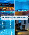 60W Pool Light Transformer Converts 120V AC To 12V And 13V AC For Pool Spa Fountain And Landscape Lighting Dual Output Waterproof