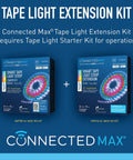 Connected Max Smart Tape Light Starter Kit With Color Changing LED Tape 11W Tunable White 2200K To 6500K 2.4 GHz packaging