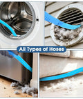 All In One Dryer Vent Cleaning Kit For Most Vacuums With Extendable Hose Long Reach Brush Lint removal under appliances