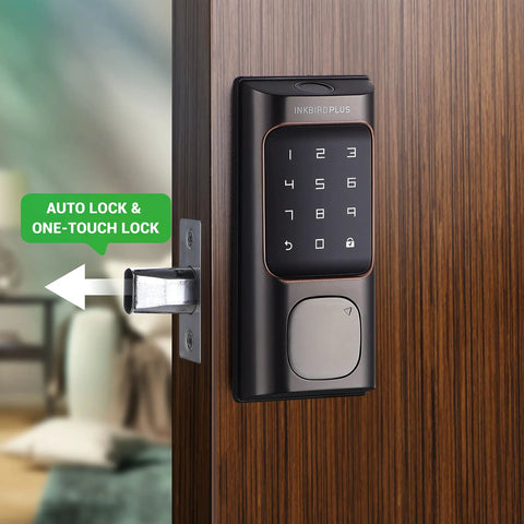 Oil rubbed bronze Keyless Entry Door Lock No Key Fumbles With Fingerprint And Keypad Bluetooth Smart Deadbolt for front door