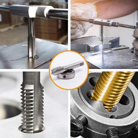 M8 X 1.25mm Tap And Die Set Built Tough In High Speed Steel HSS6542 With metric threads and quick chip removal in use