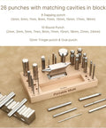 Portable All In One Metal Forming Kit For Jewelry Making With Master Forming Block Dapping Punch Set Swage Punch Set Anvil