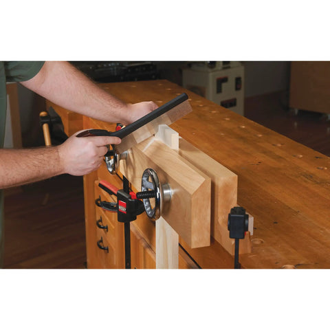 Total Game Changer Moxon Vise Hardware Kit With Two Five Inch Cranking Hand Wheels Plus Acme Threaded Screws For Quick Workshop Bench Upgrades That Actually Hold Tight