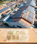 Sweet Heavy Duty 150 Piece Brass Ring Terminal Kit With Non Insulated Crimp Lugs Perfect For All Wiring Chores And Electrical Projects You Need A Solid Set That Works Great For Any Job Around The House Or Shop Today. brass ring terminals in compartment box on rooftop solar panel background