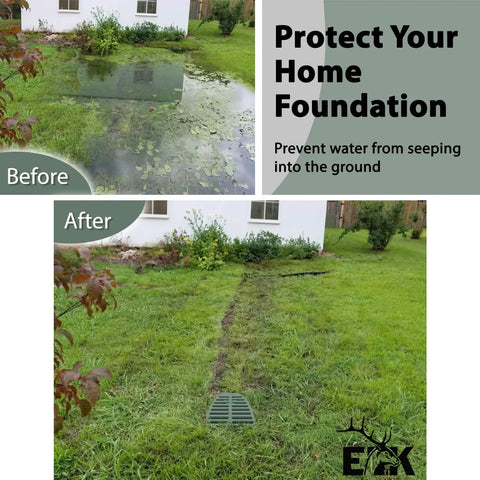 Heavy Duty Lawn Drain Grate for Yard Water Management and Foundation Protection, Sump Pump and Downspout Extension Ready, Compatible With 3 Inch And 4 Inch Thin Wall Drain Pipes, Keeps Water Away From Your Home